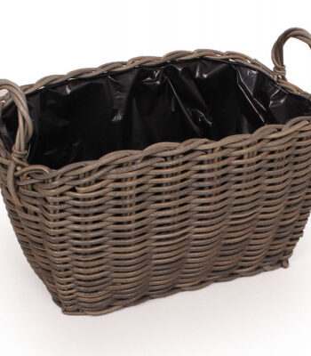 Plantekurv Lille Oval Naturrattan