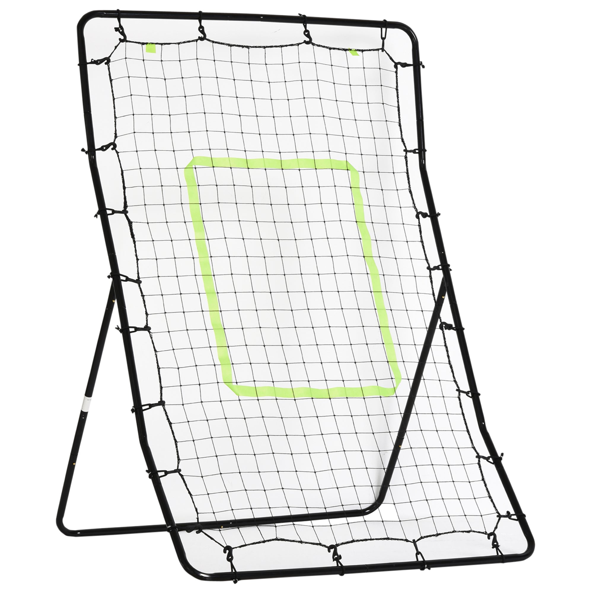 Rebounder Til Fodbold  Reboundervæg  Bærbar  Med Slagzone Reboundnet Kickback Reboundvæg  Fodboldmål Til Børn Og Unge  75x126 Cm  Sort