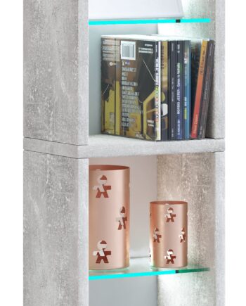 Reol Til 170 Cd Er Eller 60 Dvd Er     152      21      14 Cm  Betongrå