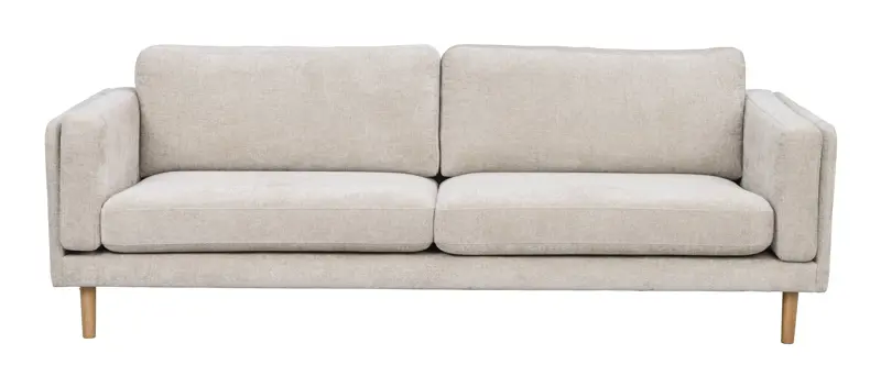 Rowico Braden   Pers  Sofa Lys Beige Stof Og Natur Egetræ