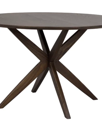 Rowico Calverton Spisebord  Rund Brun Egefinér Og Brun Eg  ø120