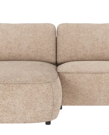 Rowico Norris   Per  Sofa     Chaiselong   Lys Beige Polyester Stof Og Sort Plastik