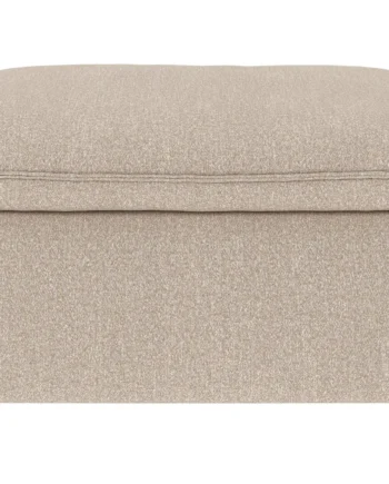 Rowico Rawlins Fodskammel  Rektangulær Lys Beige Polyester Stof Og Sort Træ  91x91