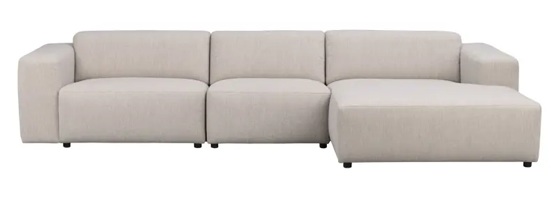Rowico Willard   Pers  Modul Sofa     Højre Chaiselong Lys Beige Stof