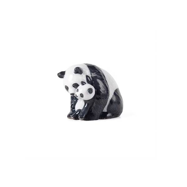 Royal Copenhagen Figurer Panda Med Unge Figur  13 Cm  : Erling Christensen Møbler