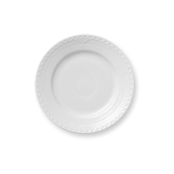 Royal Copenhagen Hvid Halvblonde Tallerken  17 Cm  : Erling Christensen Møbler