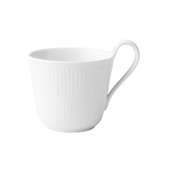 Royal Copenhagen Hvid Riflet Højhankskop 33 Cl  : Erling Christensen Møbler