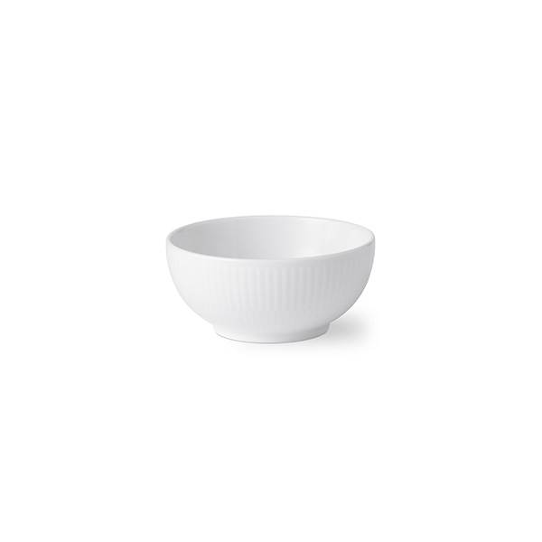 Royal Copenhagen Hvid Riflet Skål  24 Cl  : Erling Christensen Møbler