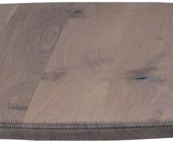 Rund Bordplade Til Plankebord House Of Sander Boston ø128 Cm Massiv Egetræ Grå