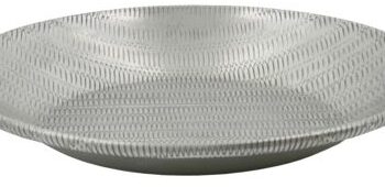 Rund Dekorationsbakke Meraki Malva Antik Sølv   Aluminium ø20 Cm