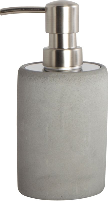 Sæbedispenser House Doctor Cement-serie Grå Cement Og Rustfrit Stål ø7     H17   Cm