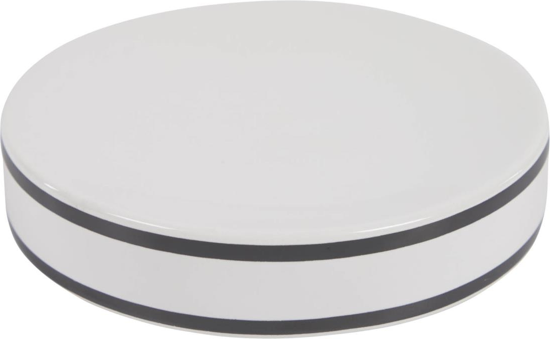 Sæbeskål Kave Home Arminda Keramisk Hvid Sort Nordisk Moderne Stil 12x12 Cm