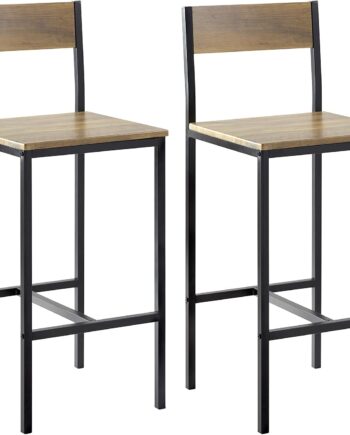 Sæt Med   Barstole  Arbejdsstole  Barstol Med Ryglæn Mdf  Metal  Sædehøjde 67 Cm