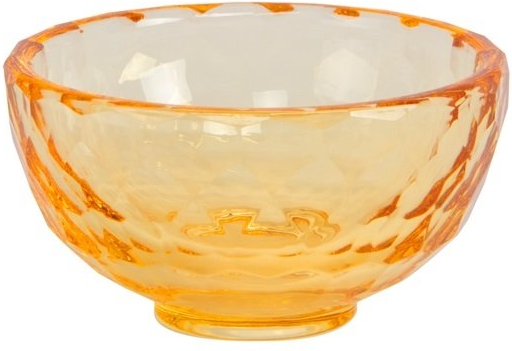 Serveringsskålesæt House Of Sander Lobelia Ravfarvet Glas ø12   H5   Cm Geometrisk Mønster