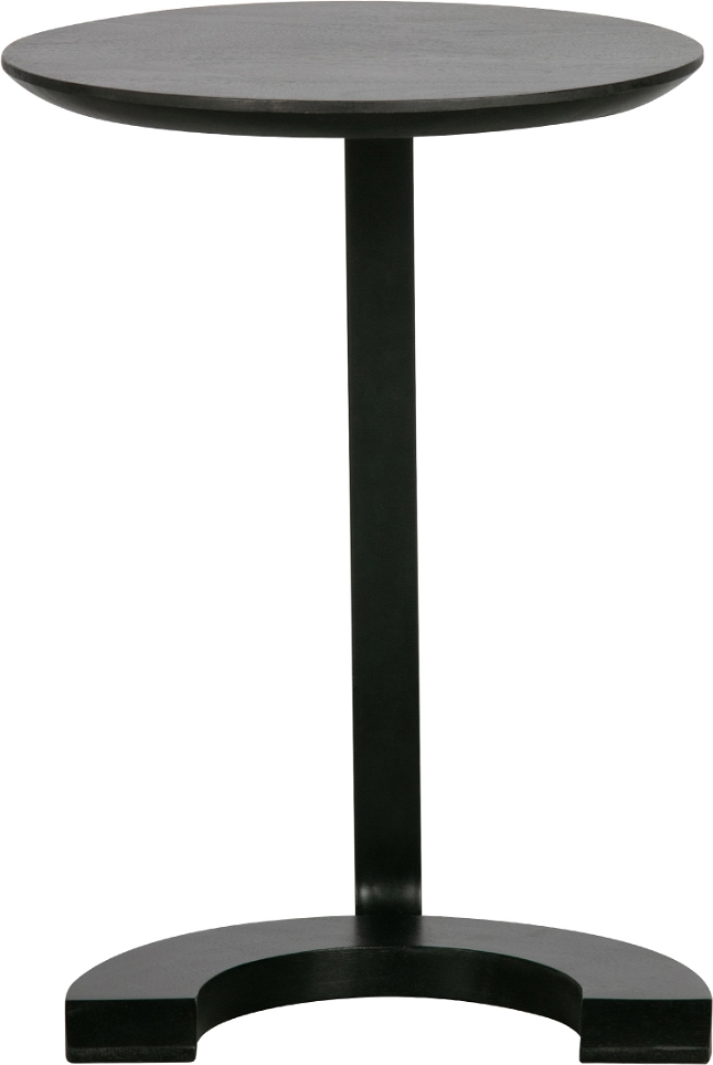 Sidebord   Småbord Woood Exclusive Floor   H57ã ø39 Cm Sort Mangotræ Og Pulverlakeret Metal