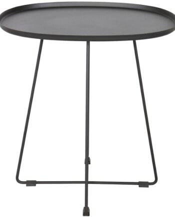 Sidebord Småbord Woood Otis   Sort Metal   51x43x50 Cm  Indendørs   Udendørs