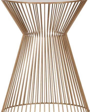 Sidebord Småbord Woood Suus Gyldent Pulverlakeret Metal ø35 Cm H46 Cm