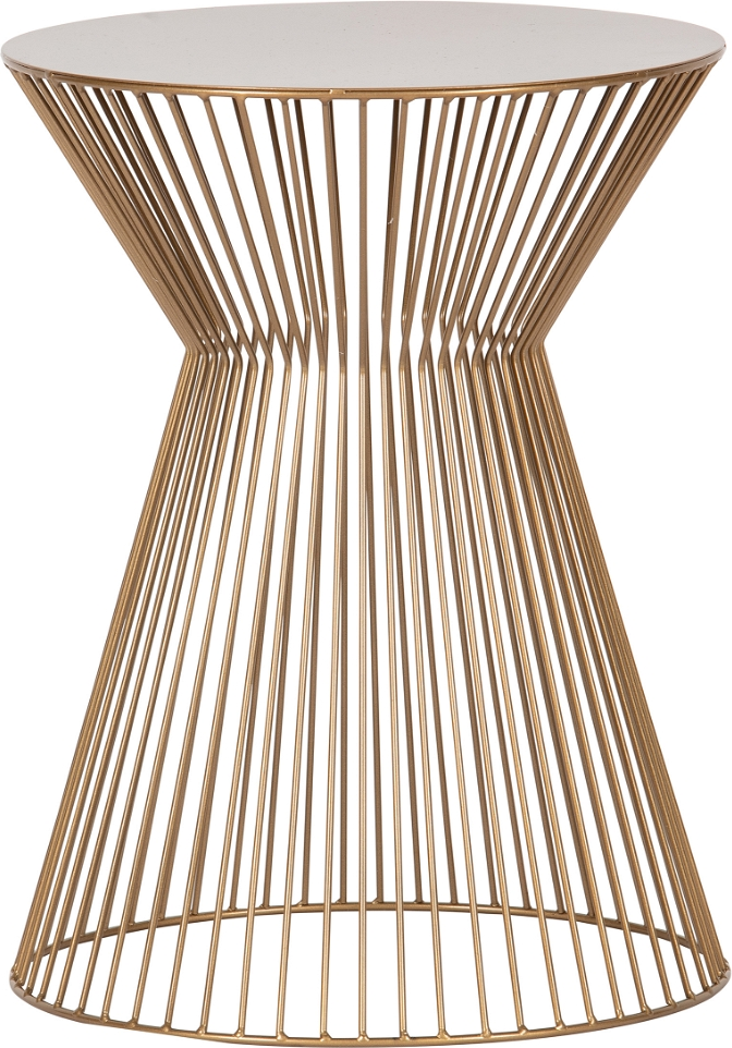 Sidebord Småbord Woood Suus Gyldent Pulverlakeret Metal ø35 Cm H46 Cm