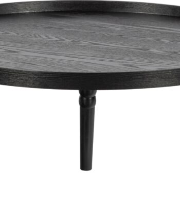 Sidebord Sofabord Woood Exclusive Ponto ø75   H36 Cm Mat Sort Mdf Fyrretræ