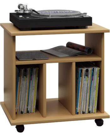 Sidebord Til Opbevaring Af Vinyler  59   60   45 Cm  Naturfarvet