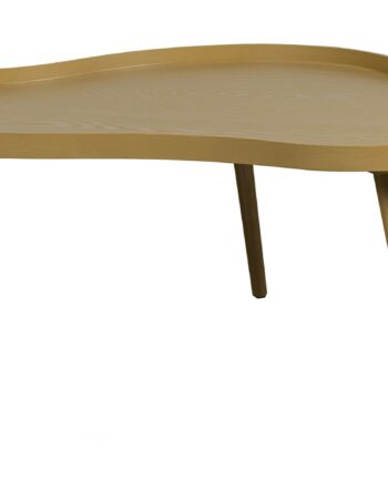 Sidebord Woood Mae   Organisk Formet Småbord   Mdf   Fyrretræ  Beige  35x58x100 Cm