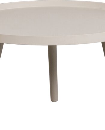 Sidebord Woood Mesa   Beige Mdf   Fsc Fyrretræ Småbord ø60   H34 Cm