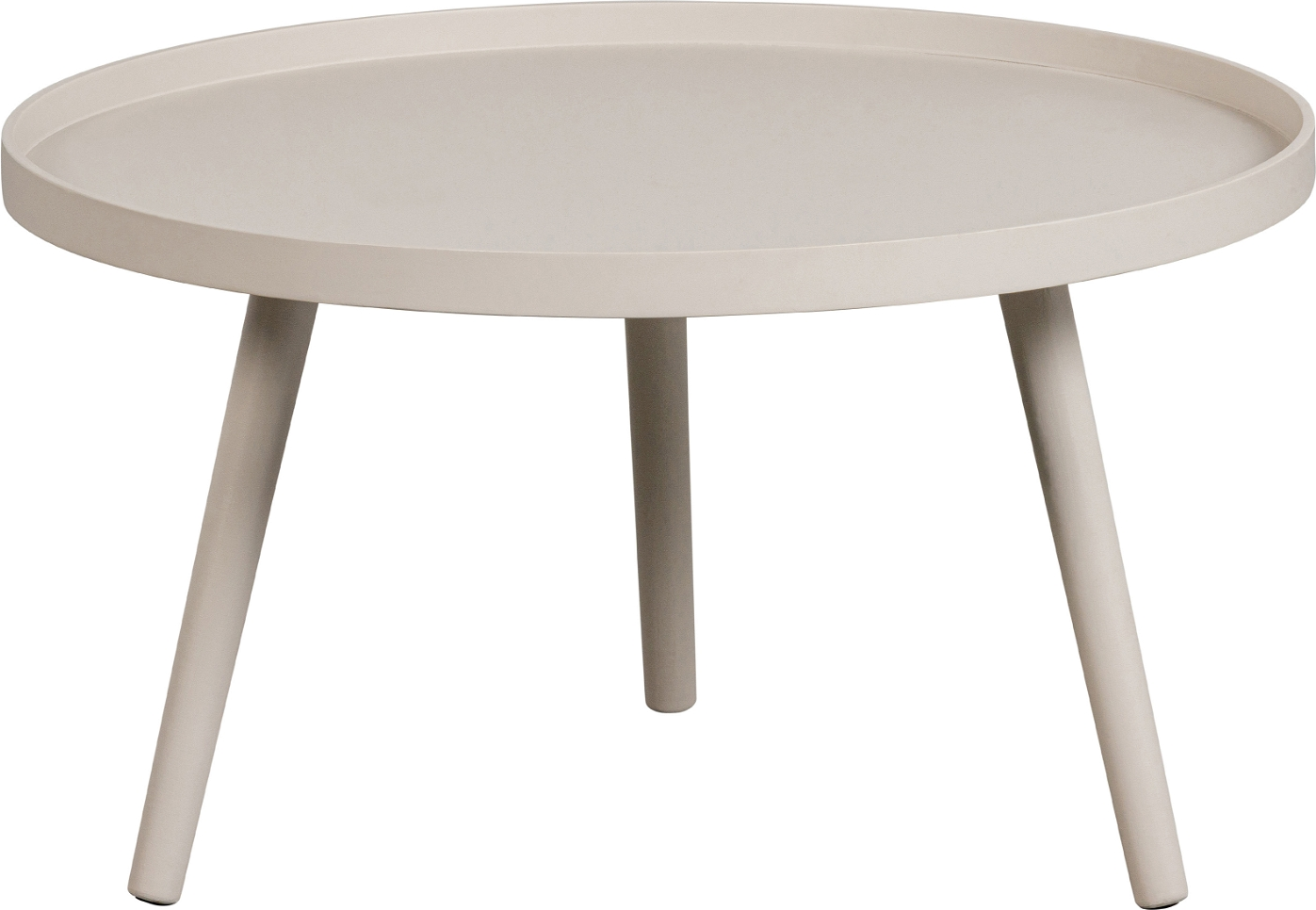Sidebord Woood Mesa   Beige Mdf   Fsc Fyrretræ Småbord ø60   H34 Cm
