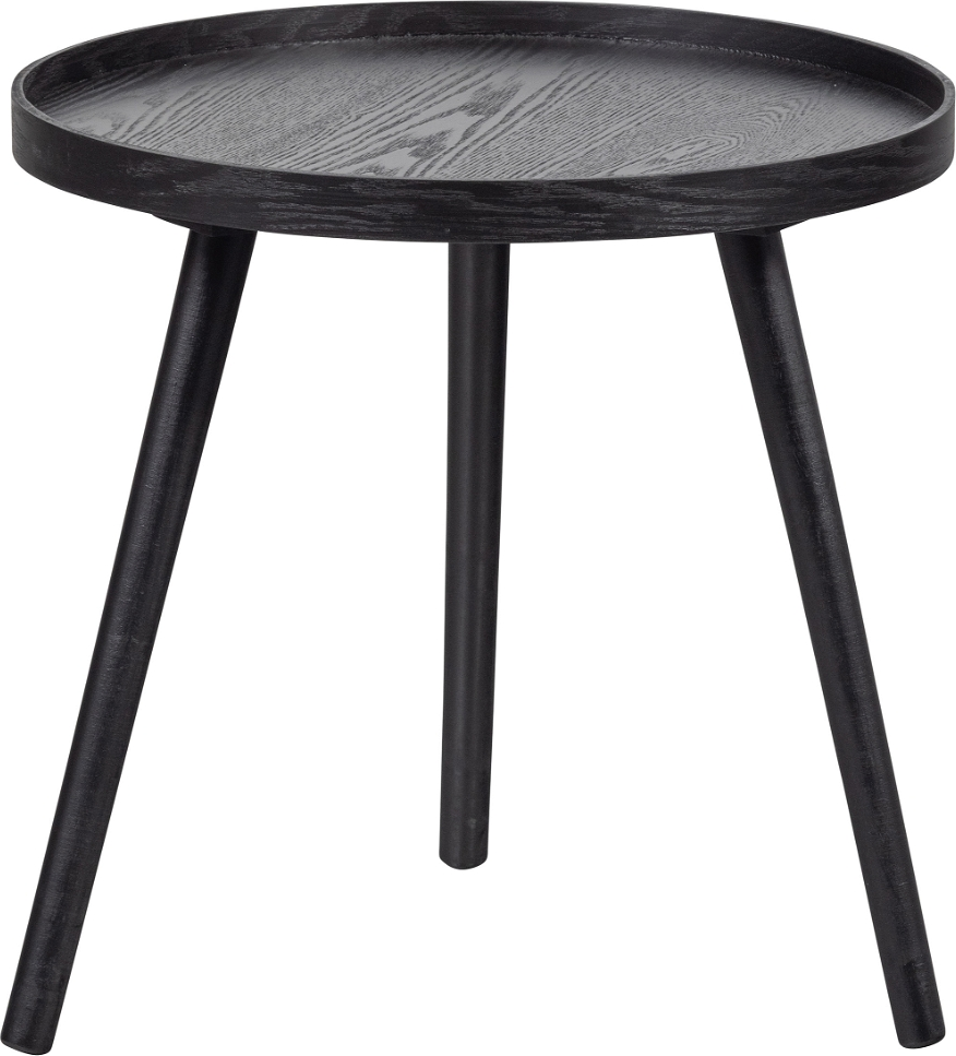 Sidebord Woood Mesa   Sort Mdf Og Fsc-certificerede Fyrretræsben ø45   H45 Cm