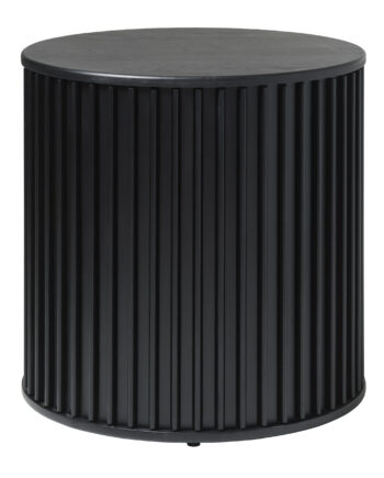 Siena Sidebord  Rund Sort Egefinér Og Eg  ø60