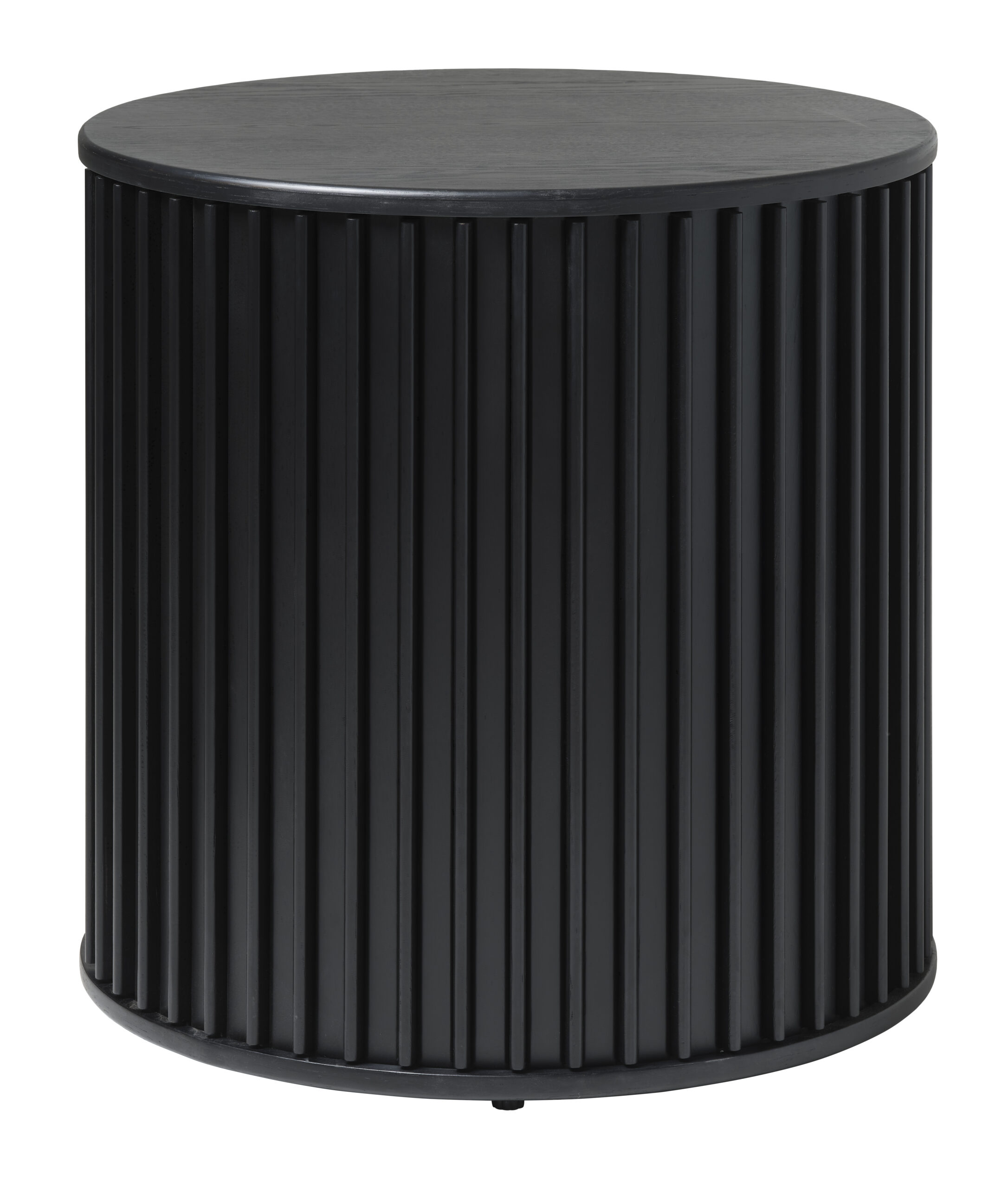 Siena Sidebord Rund Sort Egefinér Og Eg ø60