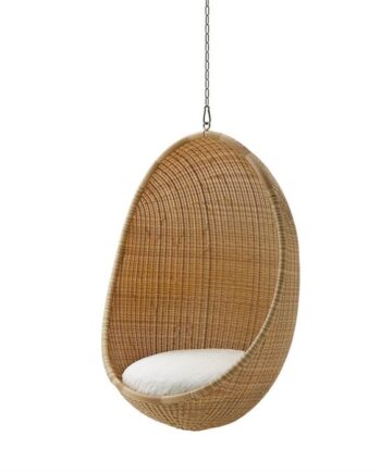 Sika Design Hængestol Natur Inkl  Hynde B450 White B450-tempotest White : Erling Christensen Møbler