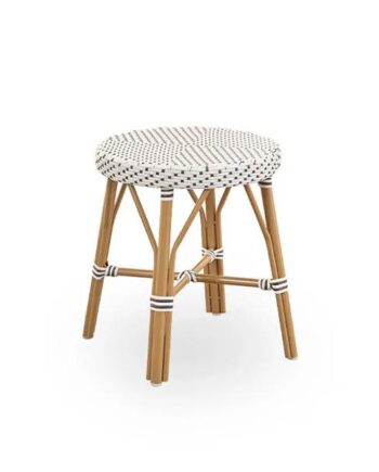Sika Design Simone Exterior Skammel  White    Cappuccino Dot Artfibre  : Erling Christensen Møbler