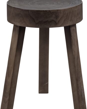 Skammel Taburet Woood Exclusive Sef  Paulownia Træ Mørkebrun  ø32   H45 Cm
