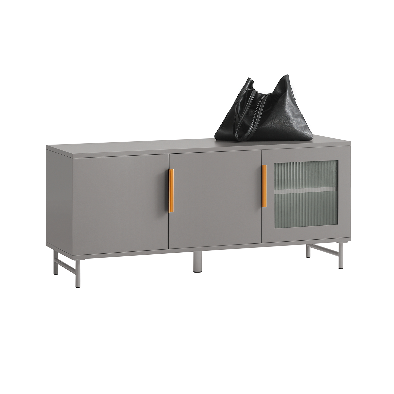Skobænk   Lav Kommode  105   35   46 Cm  Grå