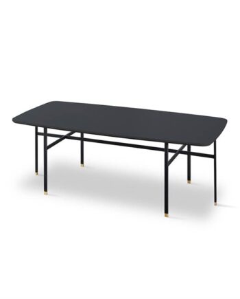 Skovby Sm244   Sm263s Sofabord 130   65 Cm Bordplade: Sort Nano-laminat  : Erling Christensen Møbler