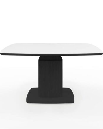 Skovby Sm242   Sm266 Sofabord 99   99 Cm Bordplade: Hvid Laminat Med Sort Kant  : Erling Christensen Møbler