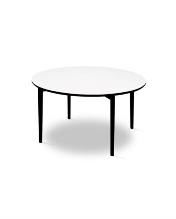 Skovby Sm243   Sm265 Sofabord   99 Cm Bordplade: Hvid Laminat Med Sort Kant  : Erling Christensen Møbler