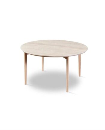 Skovby Sm243   Sm265 Sofabord   99 Cm Bordplade: Massiv Hvidolieret Eg  : Erling Christensen Møbler