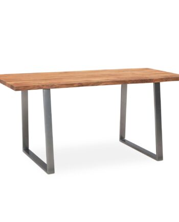 Skrivebord 200x100x76 Cm Massivt Akacietræ Metal Computerbord Live Edge  Hjemmekontor Kontorbord Massivt Træ Med Trapezformede Forkromede Ben  Træbord Laptopbord Studiebord