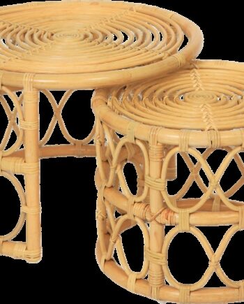 Sofabord Nordlys Furniture Salawati Indskyderbord   Naturfarvet Rattan ø60 H41 Cm  - -  Bord