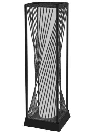 Solcelledrevet Gulvlampe   Rotting Med Lyssensor  25 Led-solcellelamper   Bohemestil  Ip44 Vandtæt  Sort Grå