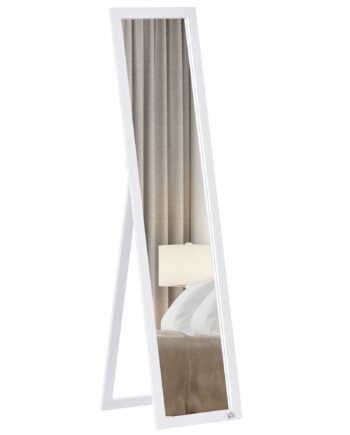 Spejl   Fuld Længde  Fritstående  Vægmonteret  Mdf-ramme  37   37   154 Cm  Hvid