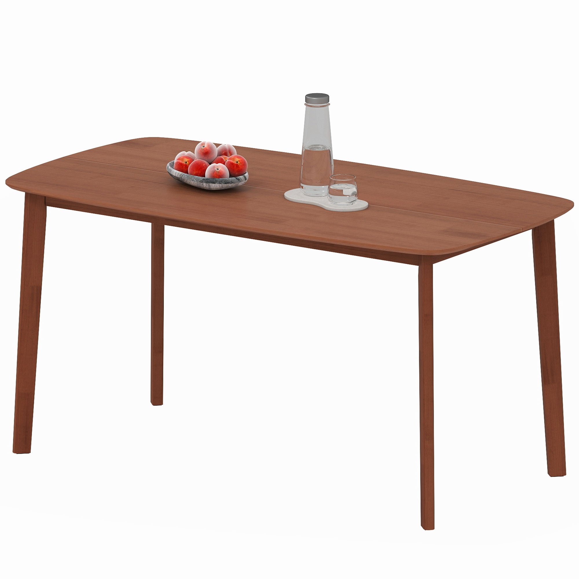 Spisebord  Landlig Stil  Lakeret Overflade  Træ  150   80 Cm  Brun