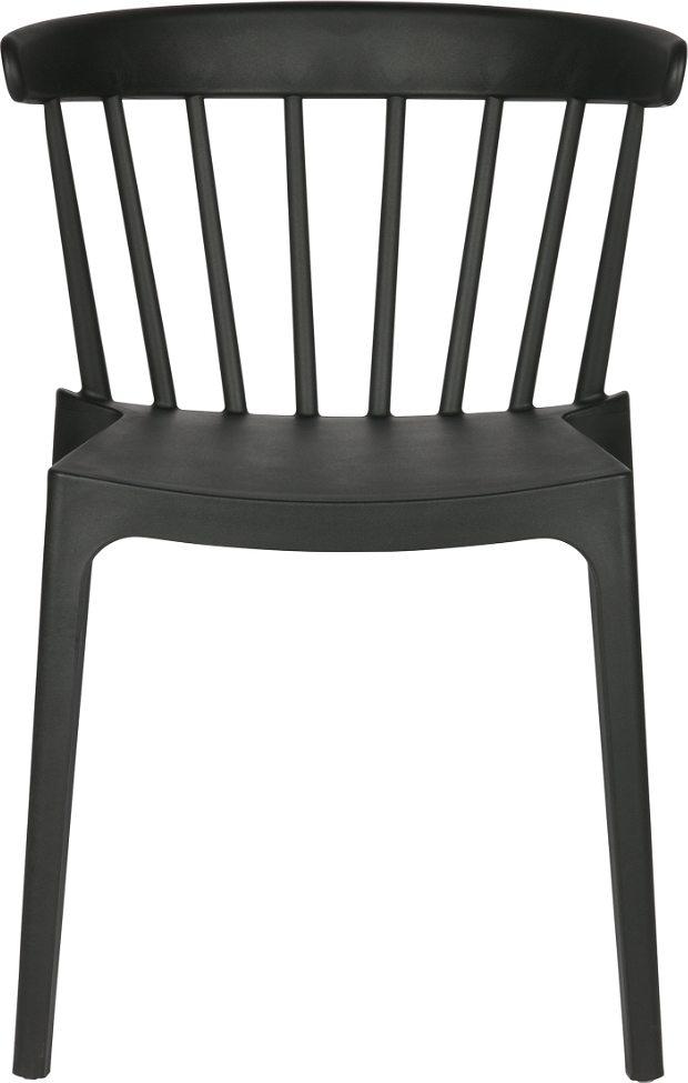 Spisebordsstol Woood Bliss  Sort Polypropylen  Stabelbar Indendørs Udendørs  H75xb52xd53cm