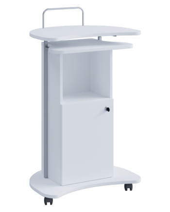 Ståbord Talerstol  Justerbart   Højden     93 111 Cm  Hvid