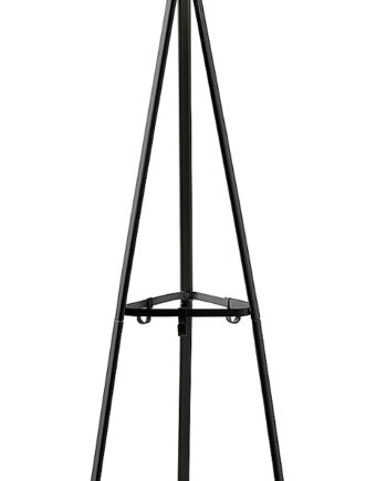 Stumtjener Hattehylde Kave Home Stearn Sort Metal Med   Kroge H183xb42xl50 Cm