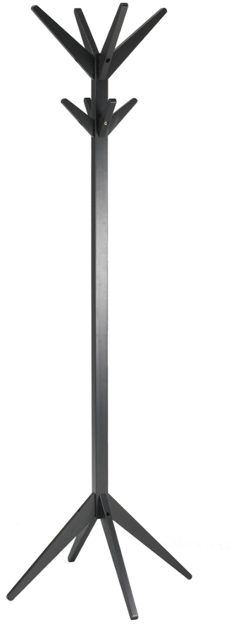 Stumtjener Knagerække Woood Studio Birketræ H178   B45   D45 Cm    Knager   Sort Hvid
