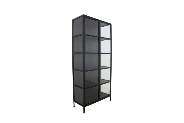 Svaneke Vitrineskab Metal 92x40x201 Cm Sort
