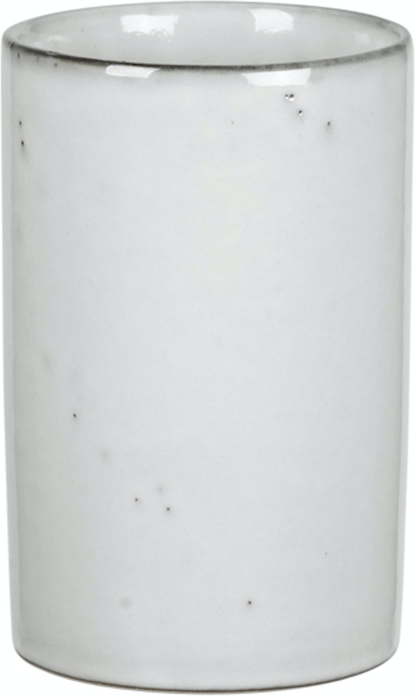 Tandbørsteholder Broste Copenhagen Nordic Sand Stentøj Sandfarvet ø9   H14   Cm