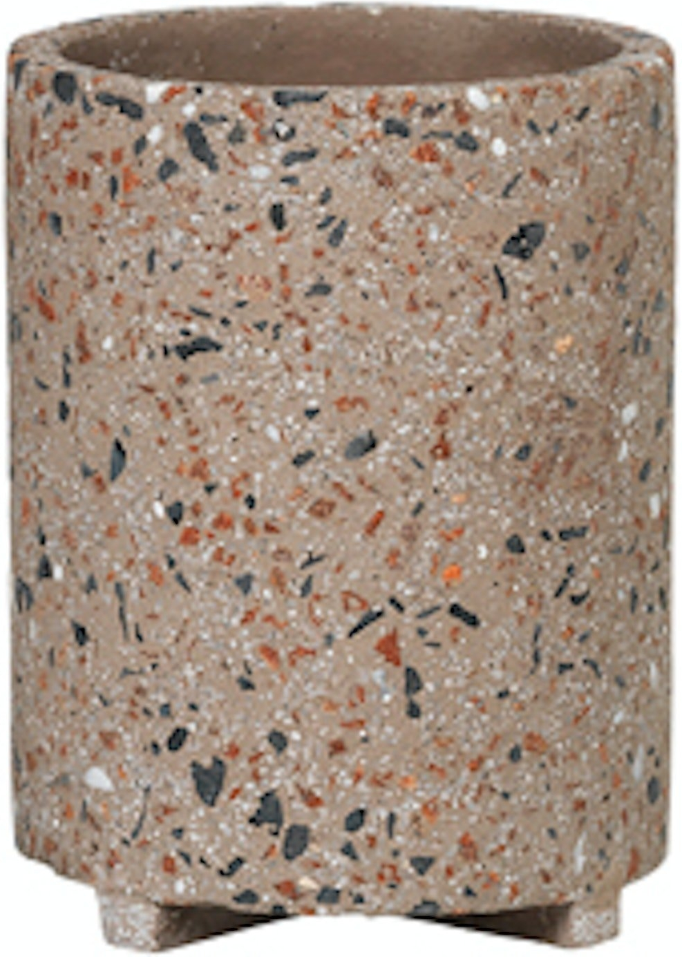 Tandbørsteholder Broste Copenhagen Razzo   Terrazzo Brun Multifarvet ø8ã H10 Cm